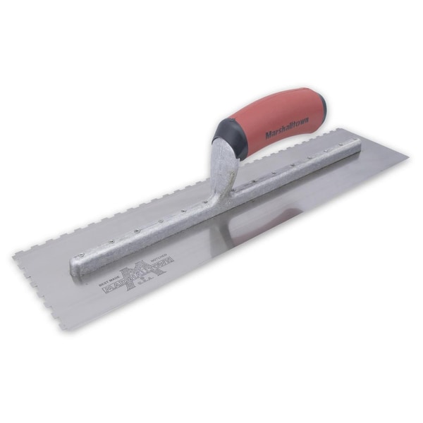 Notched Trowel, Sq Handle, 1/4"x1/8"x1/4"