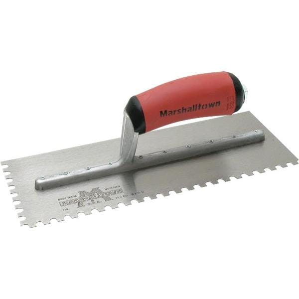 Notched Trowel, Left Hand, 1/4"x3/8"x1/4"