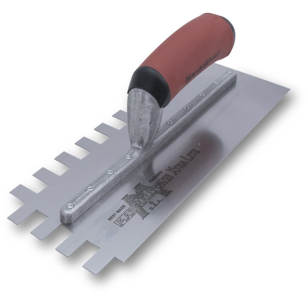 Notched Trowel, U-Handle, 1/4" x 1/2"x1/4"