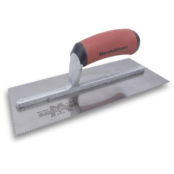 Notched Trowel, Left, 1/16"x 1/16"x 1/16"