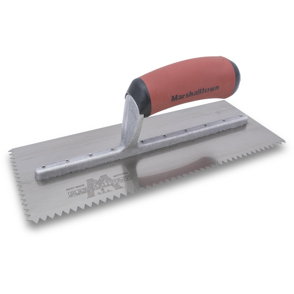 Notched Trowel, Left, 1/4" x 3/16"