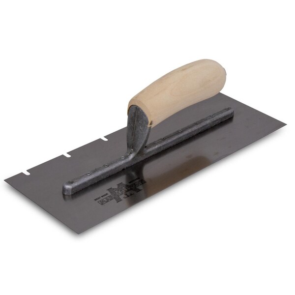 Notched Trowel, 3/8"x11/32"x1-51/64"