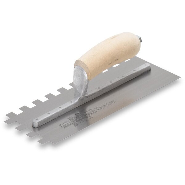 Notched Trowel, Sq Hndl, 1/2" x1/2" x1/2"