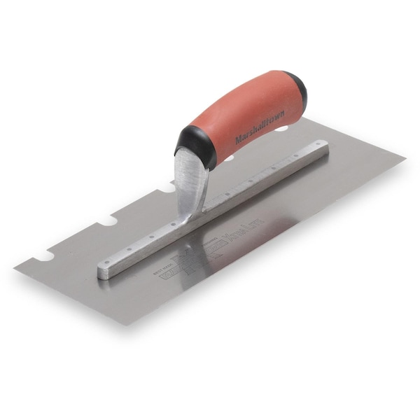 Notched Trowel, U-Handle, 1/2" x 1/2" x 2"