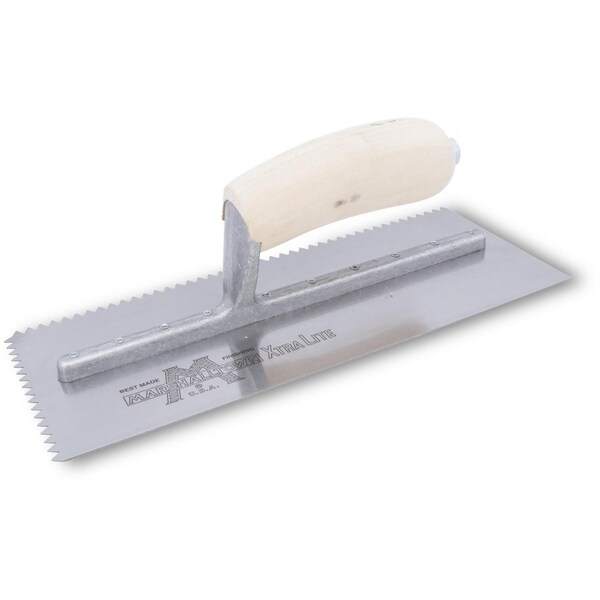 Notched Trowel, V-Handle, 1/4" x 3/16"