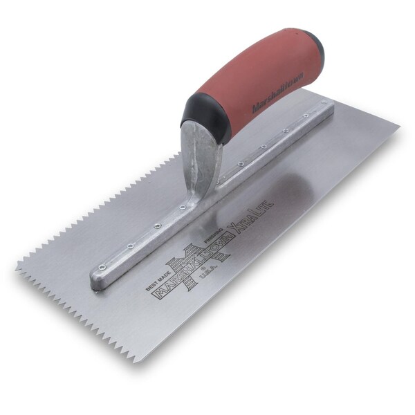 Notched Trowel, V-Handle, 3/16"x5/32"