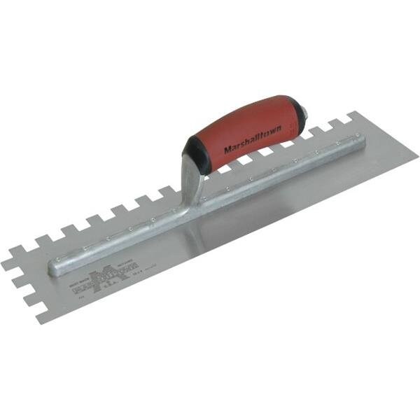 Notched Trowel, Sq Hndl, 1/2"x1/2"x1/2"