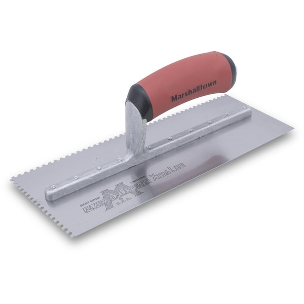 Notched Trowel, U-Handle, 1/8"x3/32"x1/8"