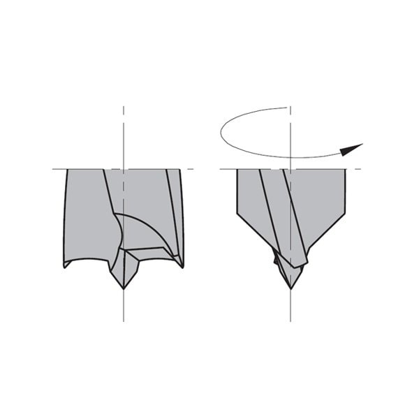 Dowel Drill, Left, 11mm dia., 27mm Cut L