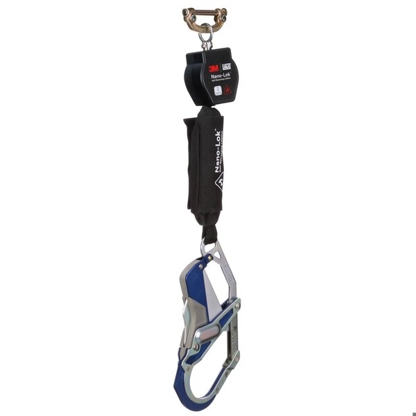 Nano-Lok Self-Retracting Lifeline, 6 ft. Length, Quick-Connect, Steel, 1 Leg(s)