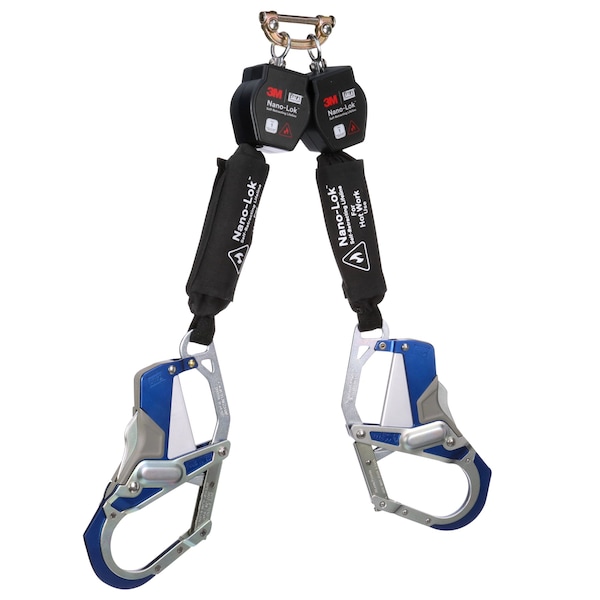 Nano-Lok Self-Retracting Lifeline, 6 ft. Length, Quick-Connect, Steel, 2 Leg(s)