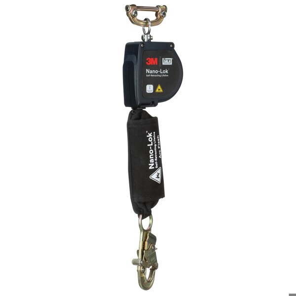 Nano-Lok Self-Retracting Lifeline, 8 ft. Length, Quick-Connect, Steel, 1 Leg(s)