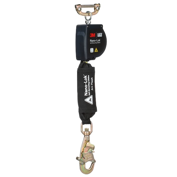 Nano-Lok Self-Retracting Lifeline, 8 ft. Length, Quick-Connect, Steel, 1 Leg(s)