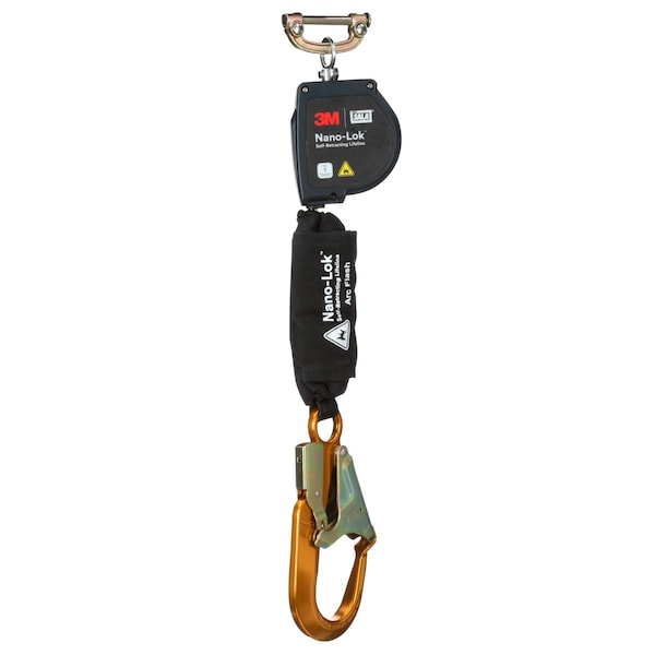 Nano-Lok Self-Retracting Lifeline, 8 ft. Length, Quick-Connect, Steel, 1 Leg(s)