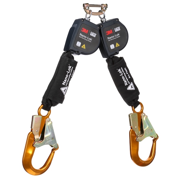 Nano-Lok Self-Retracting Lifeline, 8 ft. Length, Quick-Connect, Steel, 2 Leg(s)