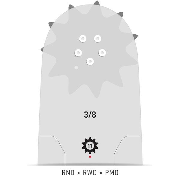 PowerCut Bar, 3/8"Ptch, .058"Gauge, K095 Bar Mnt, 16"