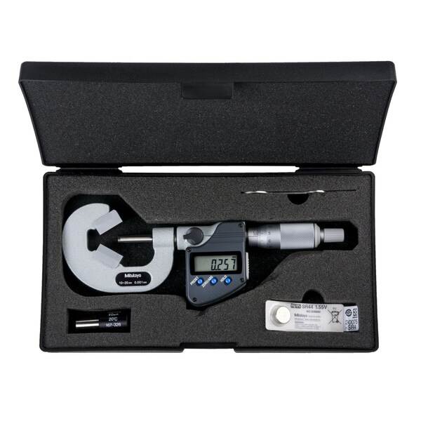 Micrometer, V-Anvil, 3-Flute, 10-25mm