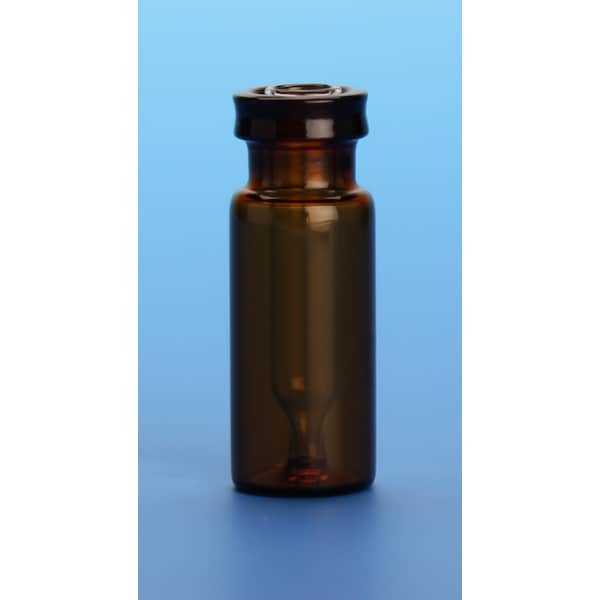 Amber Interlocked Vial/Insert Snap Seal, 12 x 32 mm, 11 mm Crimp, PK100