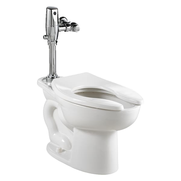 Madera SysSelec Batt Fv-Ec 1.1, 1.1 gpf, Flushometer, Floor Mount, Elongated, White