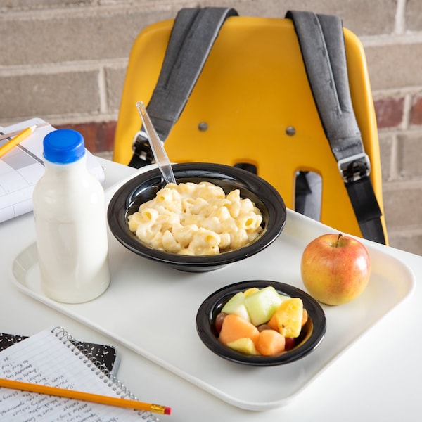 Solid Rect Tray, 13.75x10.6", Bone Wt, PK12