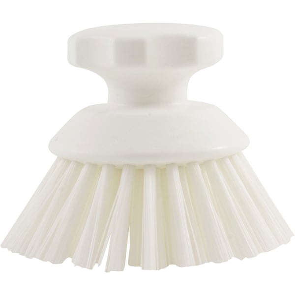 5 in W Round Scrub Brush, Tan, Polypropylene