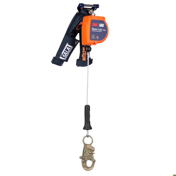 Nano-Lok Edge Self-Retracting Lifeline, 8 ft. Length, Quick-Connect, Steel, 1 Leg(s)