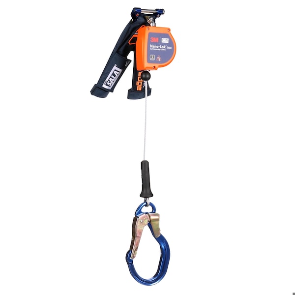 Nano-Lok Edge Self-Retracting Lifeline, 8 ft. Length, Quick-Connect, Steel, 1 Leg(s)