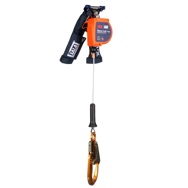 Nano-Lok Edge Self-Retracting Lifeline, 8 ft. Length, Quick-Connect, Steel, 1 Leg(s)