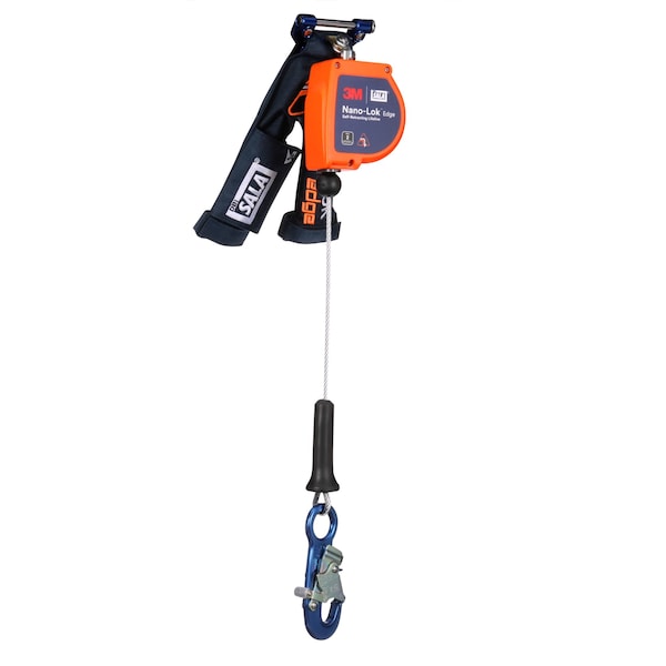 Nano-Lok Edge Self-Retracting Lifeline, 8 ft. Length, Quick-Connect, Steel, 1 Leg(s)
