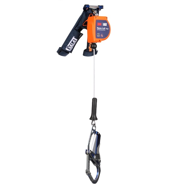 Nano-Lok Edge Self-Retracting Lifeline, 7 ft Length, Quick-Connect, Steel, 1 Leg(s)