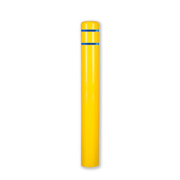 Post Sleeve, 4.5" Dia, 64" H, Yellow/Blu