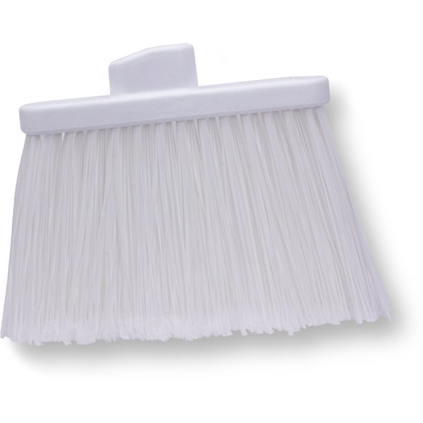 Med-Duty Angle Broom Head, 12", Wht, PK12