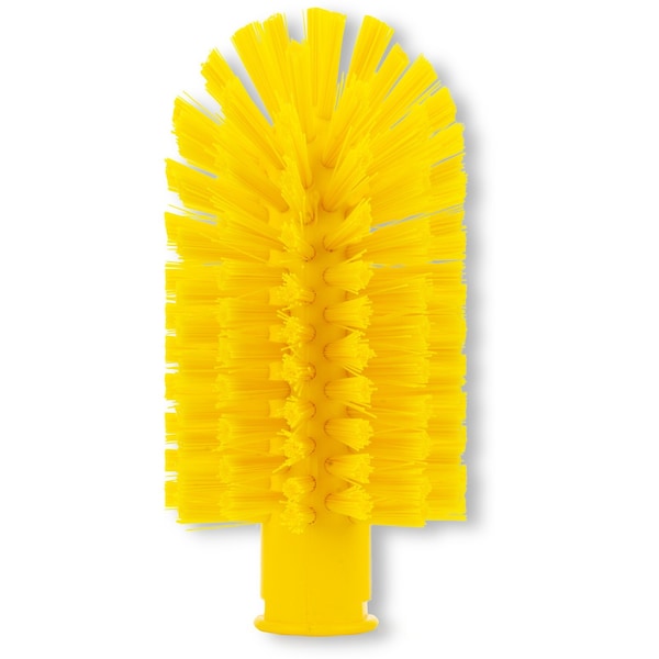 3 in W Pipe and Valve Brush, Yellow, Polypropylene