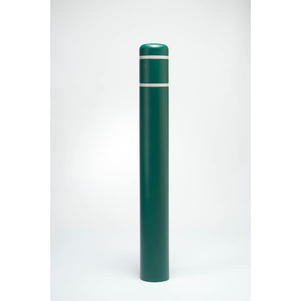 Post Sleeve, 4.5" Dia, 64" H, Green/Whit