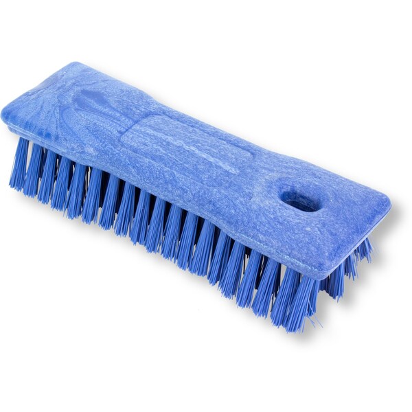 2.5 in W Hand Scrub Brush, Blue, Polypropylene