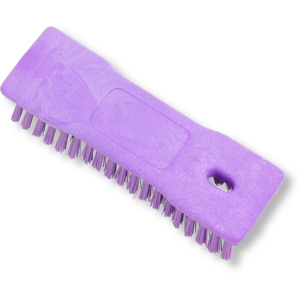 2.5 in W Hand Scrub Brush, Purple, Polypropylene