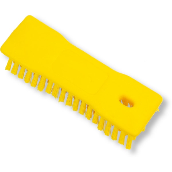 2.5 in W Hand Scrub Brush, Yellow, Polypropylene