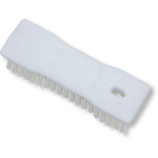 2.5 in W Hand Scrub Brush, White, Polypropylene