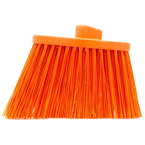 Hvy-Duty Angle Broom Head, 12", Org, PK12