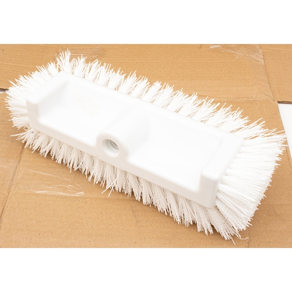 6 in W Multi-Level Floor Scrub Brush, White, Polypropylene