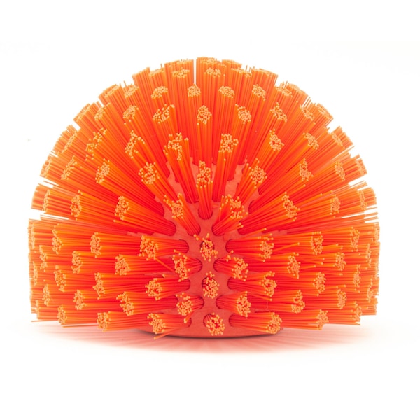 5 in W Pipe and Valve Brush, Orange, Polypropylene