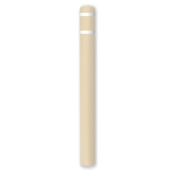 Post Sleeve, 8-7/8" Dia, 72" H, Beige/Whi