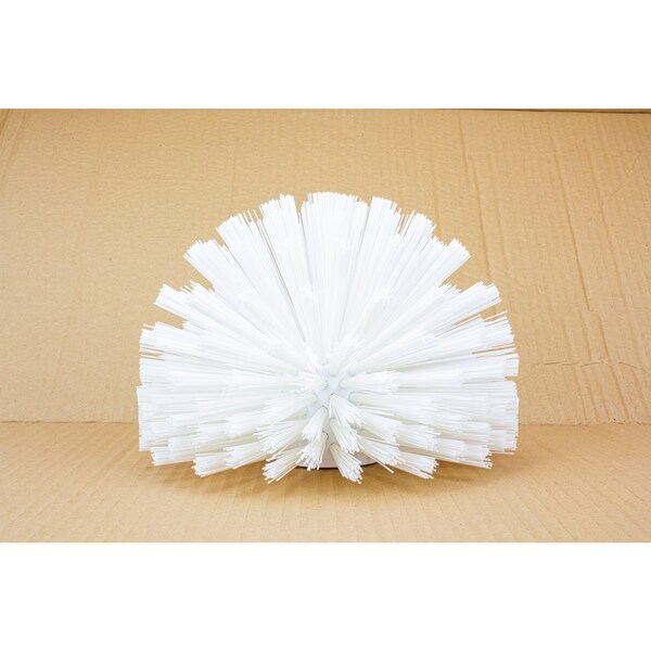 8 in W Pipe and Valve Brush, White, Polypropylene