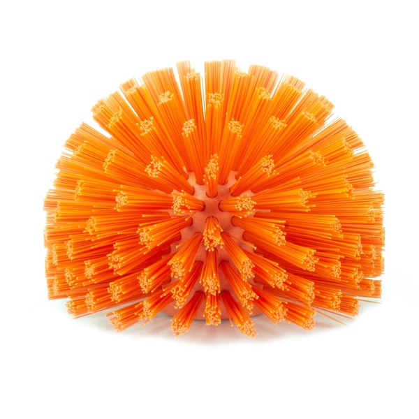 6 in W Pipe and Valve Brush, Orange, Polypropylene