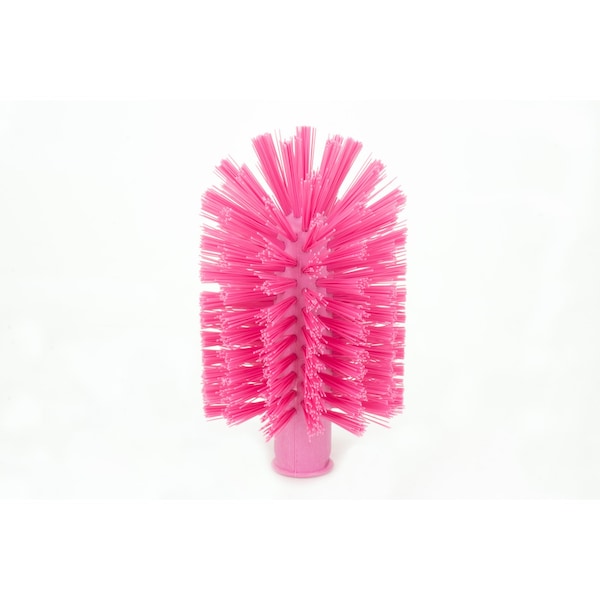 4 in W Pipe and Valve Brush, Pink, Polypropylene