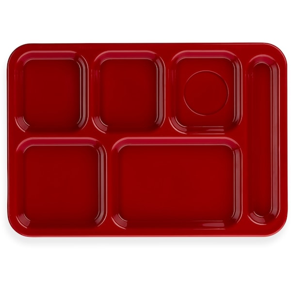 Right-Hand Compartment Tray, Red, PK24