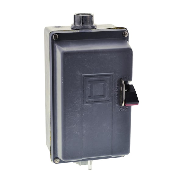 Manual Motor Starter, NEMA M-1, 2 P, 1 Phase, Toggle