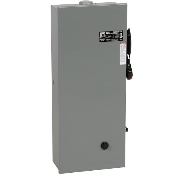 Pump Panel, NEMA Type S, Well Guard, Size 1, 27A, 10HP, 5kA SSCR, 30A fuse clip, Motor Logic SSOLR, 440/480VAC 50/60Hz coil, NEMA 3R