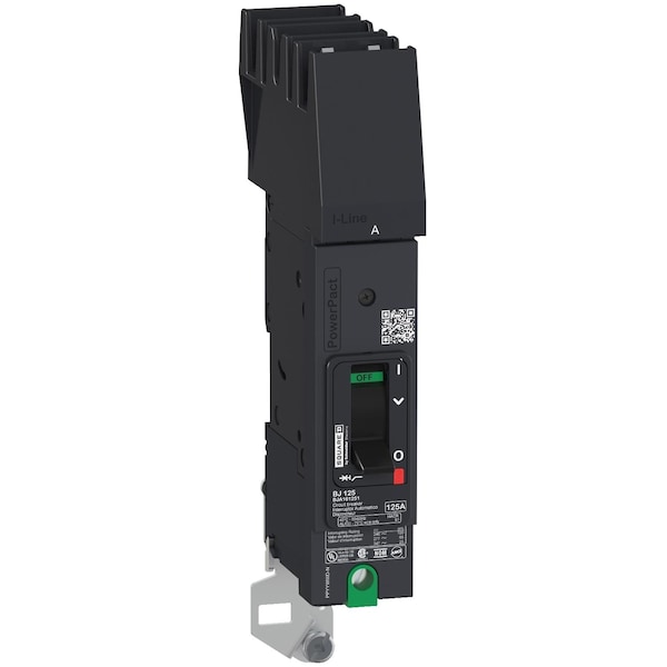 Molded Case Circuit Breaker, POWERPACT B Series, 30A, 1 Pole, 347/600V AC, 65kA at 240V AC, B Curve
