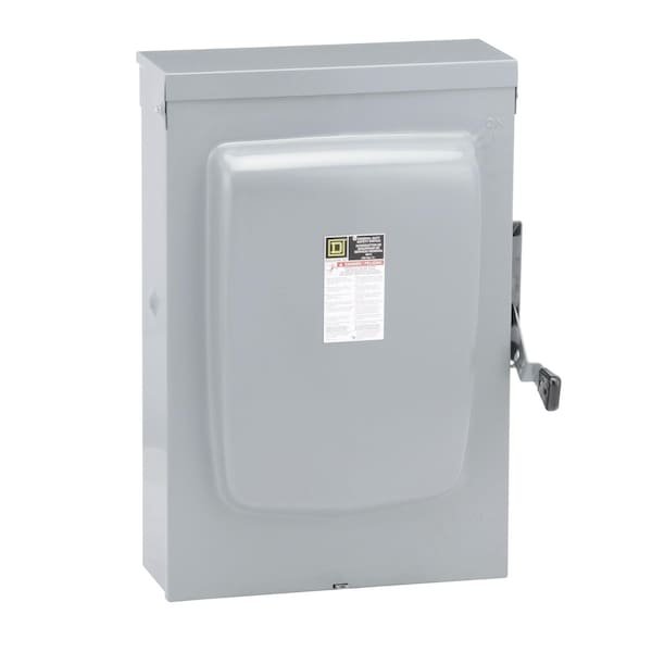 Fusible, Disconnect Switch, General Duty, 240 V, 3PST, Indoor/Outdoor
